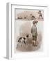 A Boy and His Dog in Trouble for Chasing Chickens-G.L. Stampa-Framed Art Print