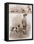 A Boy and His Dog in Trouble for Chasing Chickens-G.L. Stampa-Framed Stretched Canvas