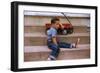 A Boy and His Wagon-William P. Gottlieb-Framed Photographic Print