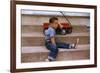 A Boy and His Wagon-William P. Gottlieb-Framed Photographic Print