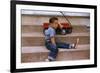 A Boy and His Wagon-William P. Gottlieb-Framed Photographic Print