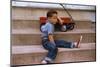 A Boy and His Wagon-William P. Gottlieb-Mounted Photographic Print