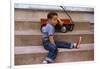 A Boy and His Wagon-William P. Gottlieb-Framed Photographic Print