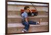 A Boy and His Wagon-William P. Gottlieb-Framed Photographic Print