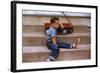 A Boy and His Wagon-William P. Gottlieb-Framed Photographic Print