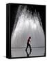 A Boy Crosses Over a Fountain-null-Framed Stretched Canvas