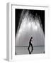 A Boy Crosses Over a Fountain-null-Framed Photographic Print