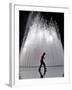 A Boy Crosses Over a Fountain-null-Framed Photographic Print