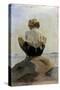 A Boy Crouching on a Rock-Albert Edelfelt-Stretched Canvas