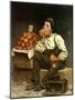 A Boy Eating Apples, 1878-John George Brown-Mounted Giclee Print