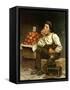A Boy Eating Apples, 1878-John George Brown-Framed Stretched Canvas