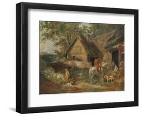 'A Boy Employed Burning The Weeds', 1799-James Ward-Framed Giclee Print