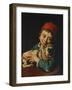 A Boy, Half Length, in a Blue Jacket and a Red Hat, Holding a Pug on a Cushion-Giacomo Ceruti-Framed Giclee Print