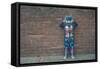 A Boy in a Robot Outfit-Clive Nolan-Framed Stretched Canvas