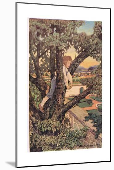 A Boy in a Tree, from 'A Child's Garden of Verses' by Robert Louis Stevenson, Published 1885-Jessie Willcox-Smith-Mounted Giclee Print