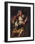 A Boy in Classical Costume Seated in a Landscape with a Finch and a Spaniel-Nicholaes Maes-Framed Giclee Print