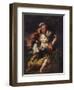A Boy in Classical Costume Seated in a Landscape with a Finch and a Spaniel-Nicholaes Maes-Framed Giclee Print