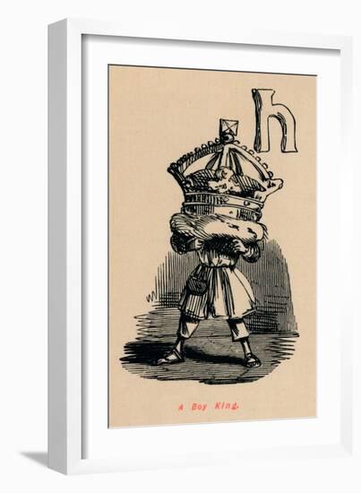 'A Boy King',-John Leech-Framed Giclee Print