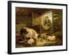 A Boy Looking into a Pig Sty, 1794-George Morland-Framed Giclee Print