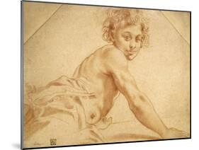 A Boy Looking over His Shoulder-Annibale Carracci-Mounted Giclee Print