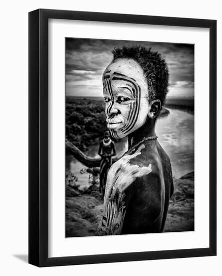 A Boy of the Karo Tribe. Omo Valley (Ethiopia)-Joxe Inazio Kuesta-Framed Photographic Print