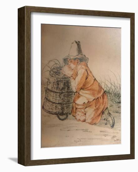 A Boy resting on a Basket, 17th century, (1929)-Cornelis Saftleven-Framed Giclee Print