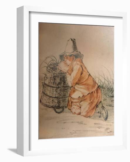 A Boy resting on a Basket, 17th century, (1929)-Cornelis Saftleven-Framed Giclee Print