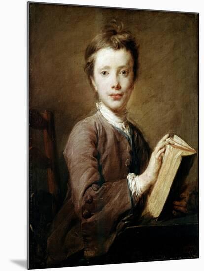 A Boy with a Book, C1740-Jean-Baptiste Perronneau-Mounted Giclee Print