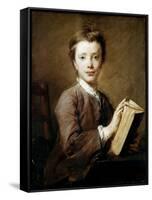 A Boy with a Book, C1740-Jean-Baptiste Perronneau-Framed Stretched Canvas