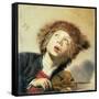 A Boy with a Viol-Frans Hals-Framed Stretched Canvas