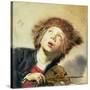 A Boy with a Viol-Frans Hals-Stretched Canvas