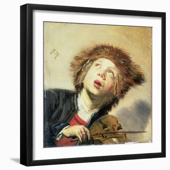 A Boy with a Viol-Frans Hals-Framed Giclee Print