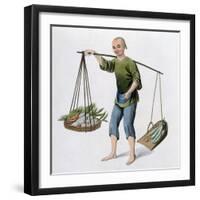 A boy with vegetables, 1800-J Dadley-Framed Giclee Print