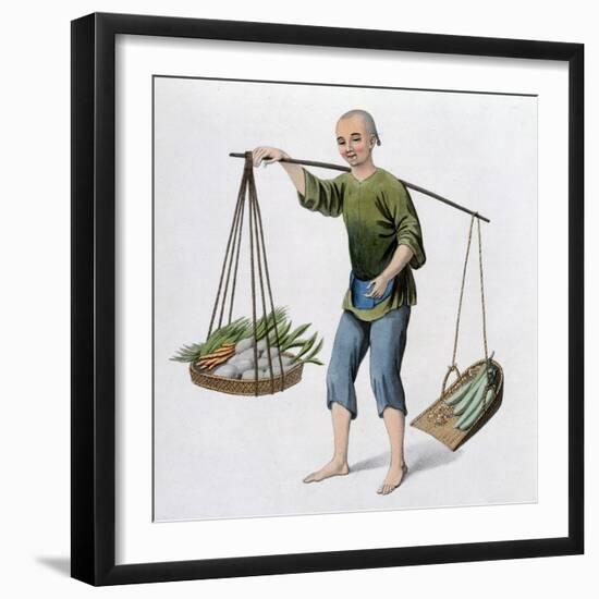 A boy with vegetables, 1800-J Dadley-Framed Giclee Print