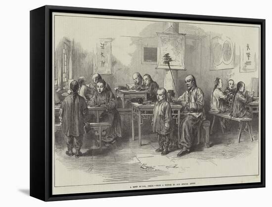 A Boys School, Pekin-Arthur Hopkins-Framed Stretched Canvas