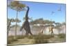 A Brachiosaurus Herd Grazing on Treetops-Stocktrek Images-Mounted Art Print