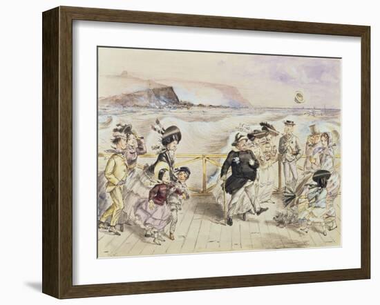 A Bracing Day at the Seaside-John Leech-Framed Giclee Print
