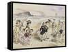 A Bracing Day at the Seaside-John Leech-Framed Stretched Canvas