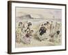 A Bracing Day at the Seaside-John Leech-Framed Giclee Print