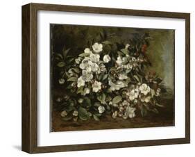 A Branch of Apple Blossoms also Said Cherry Blossoms-Gustave Courbet-Framed Giclee Print