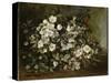 A Branch of Apple Blossoms also Said Cherry Blossoms-Gustave Courbet-Stretched Canvas