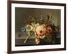 A Branch of Roses with Beetle and Bee, 1741-Rachel Ruysch-Framed Giclee Print