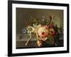 A Branch of Roses with Beetle and Bee, 1741-Rachel Ruysch-Framed Giclee Print