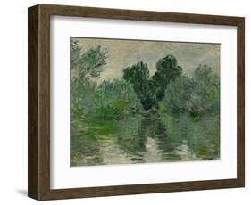 A Branch of the Seine, 1878-Claude Monet-Framed Giclee Print