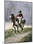 A Brave Comanche, Traveling on Horseback in the Southern Prairies (Texas, Oklahoma, Usa), around 18-null-Mounted Giclee Print