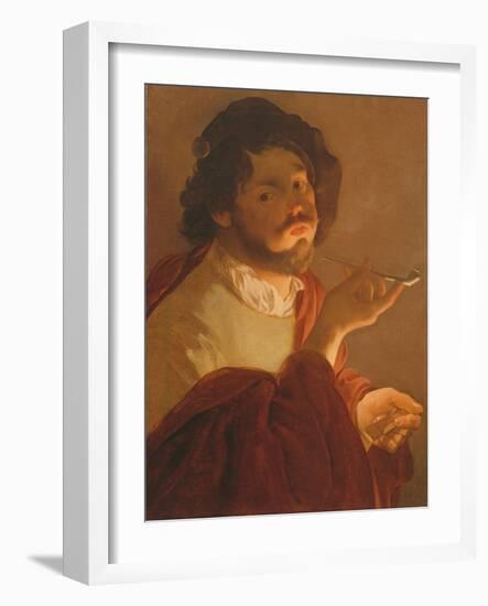 A Bravo Smoking-Hendrick Ter Brugghen-Framed Giclee Print