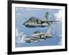 A Brazilian Air Force Embraer A-1B, French Air Force Rafale, and US Air Force F-16C Fighting Falcon-Stocktrek Images-Framed Photographic Print