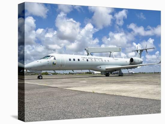 A Brazilian Air Force Embraer E-99 at Recife Air Force Base, Brazil-Stocktrek Images-Stretched Canvas