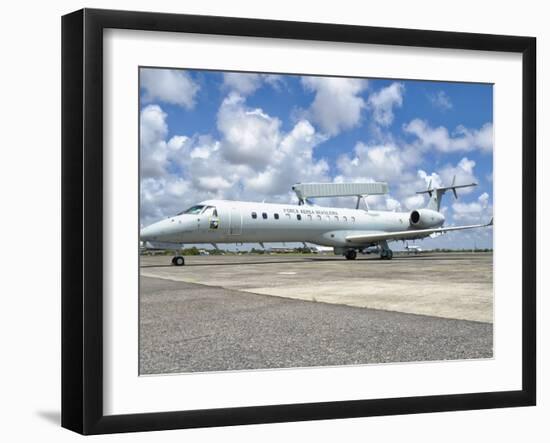 A Brazilian Air Force Embraer E-99 at Recife Air Force Base, Brazil-Stocktrek Images-Framed Photographic Print