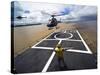 A Brazilian Eurocopter Prepares to Land Aboard a Brazilian Navy Hospital Ship-Stocktrek Images-Stretched Canvas
